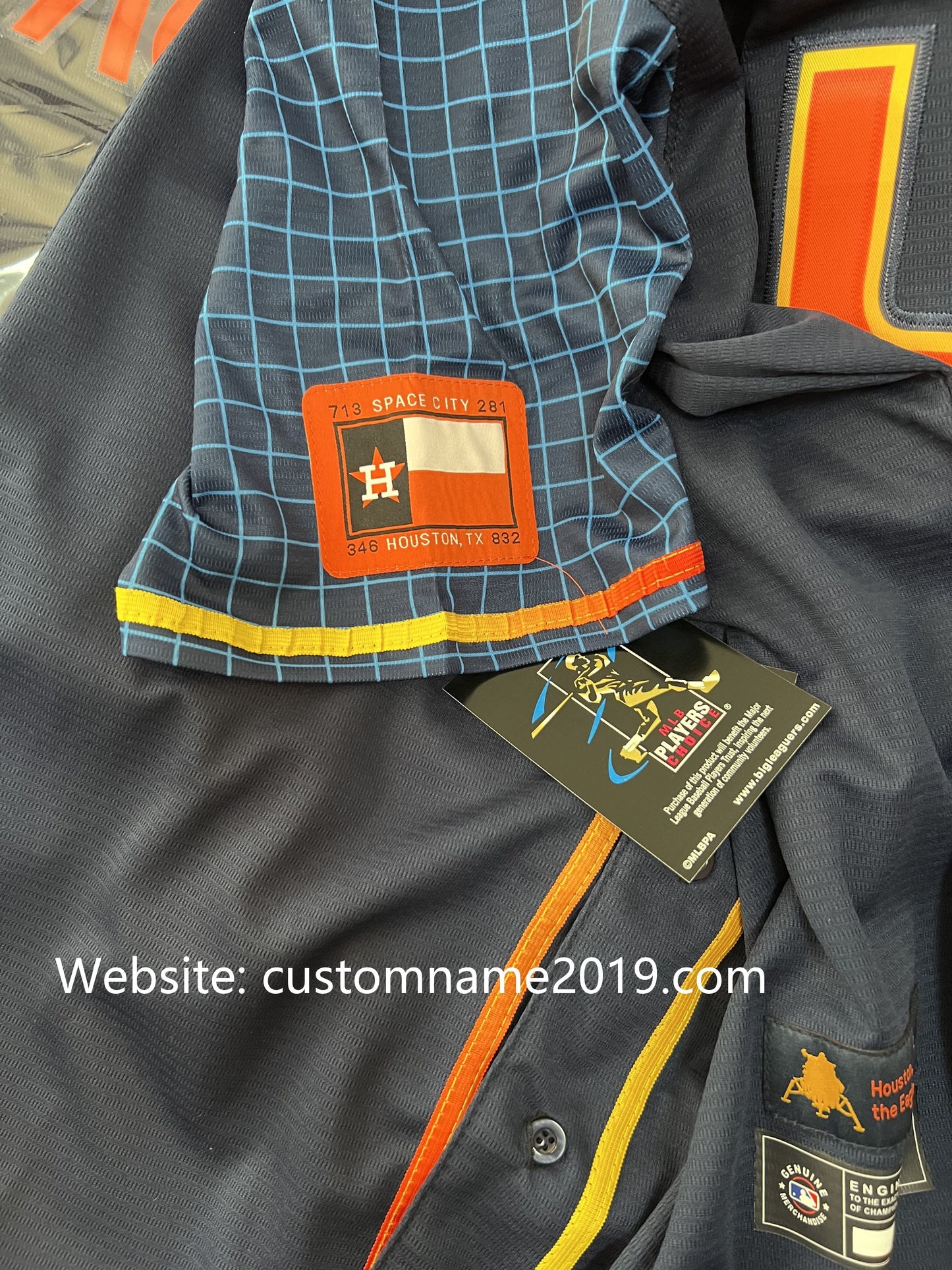 Baseball Jerseys New Houston Astros 27 Jose Altuve Navy Stitched 2022 Space City Connect Jerseys view 4