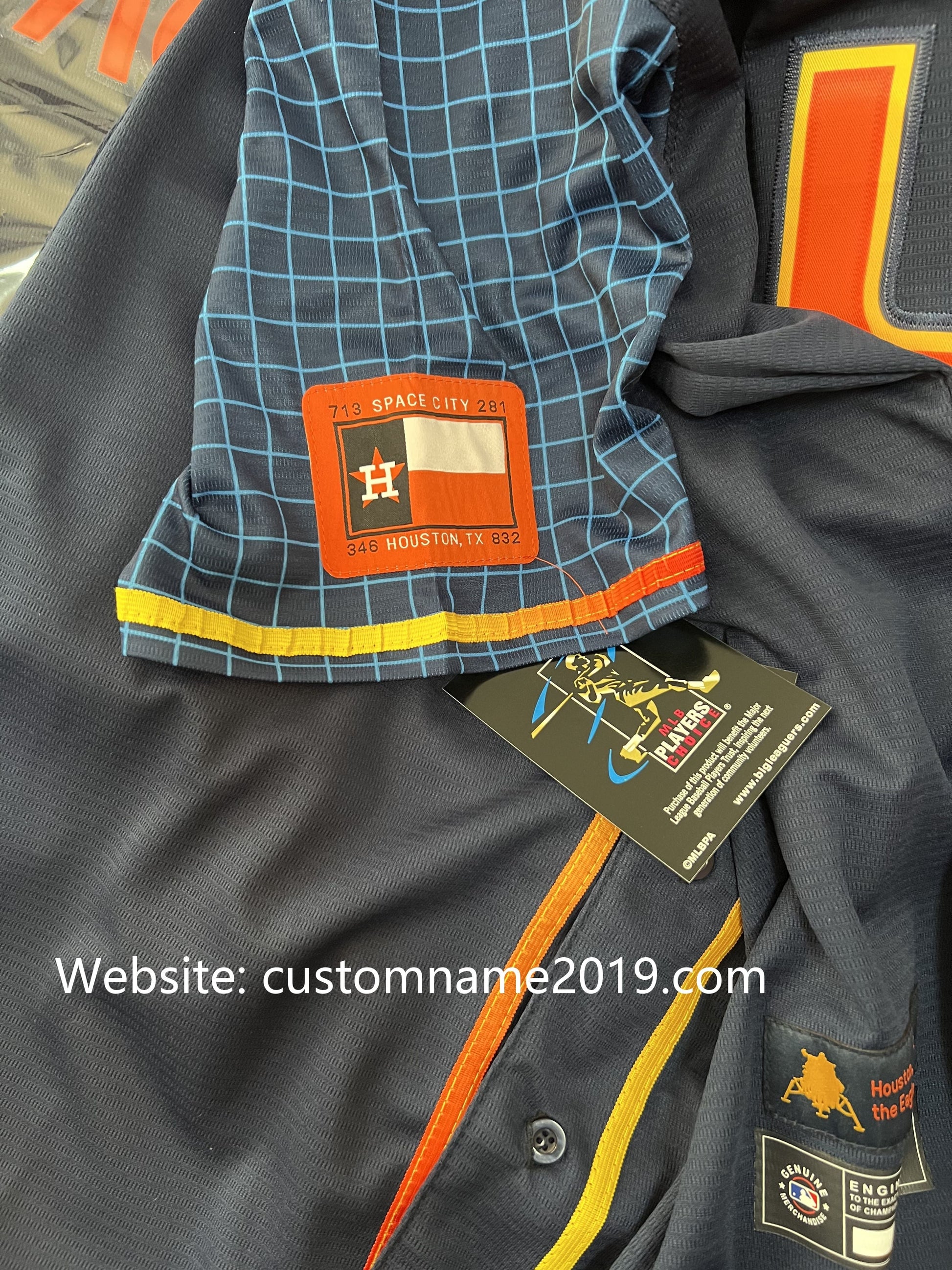 Baseball Jerseys New Houston Astros 27 Jose Altuve Navy Stitched 2022 Space City Connect Jerseys view 4