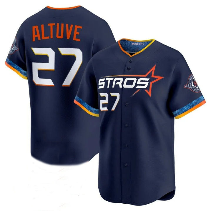 Houston Astros #27 Jose Altuve Navy 2025 City Connect Limited Stitched Baseball Jersey - Main View