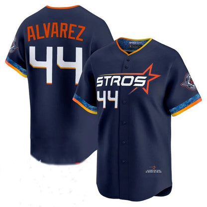 Houston Astros #44 Yordan Alvarez Navy 2025 City Connect Limited Stitched Baseball Jersey - Main View