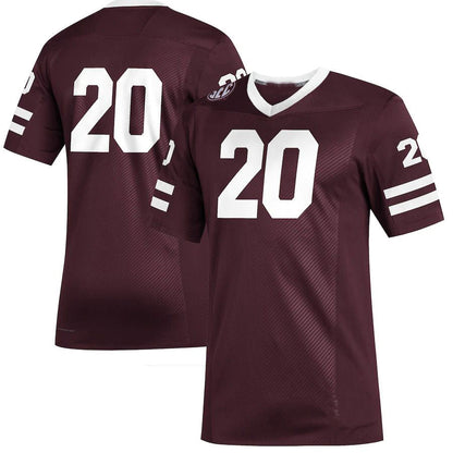 #20 M.State Bulldogs Premier Strategy Football Jersey Maroon Stitched American College Jerseys - Main View