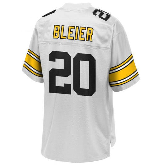 P.Steelers #20 Rocky Bleier Pro Line Replica Away White Stitched American Football Jerseys - Main View
