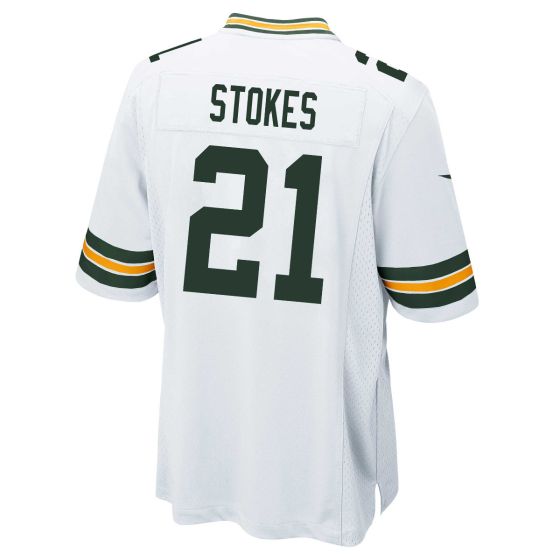 GB.Packers #21 Eric Stokes White Game Stitched American Football Jerseys - Main View