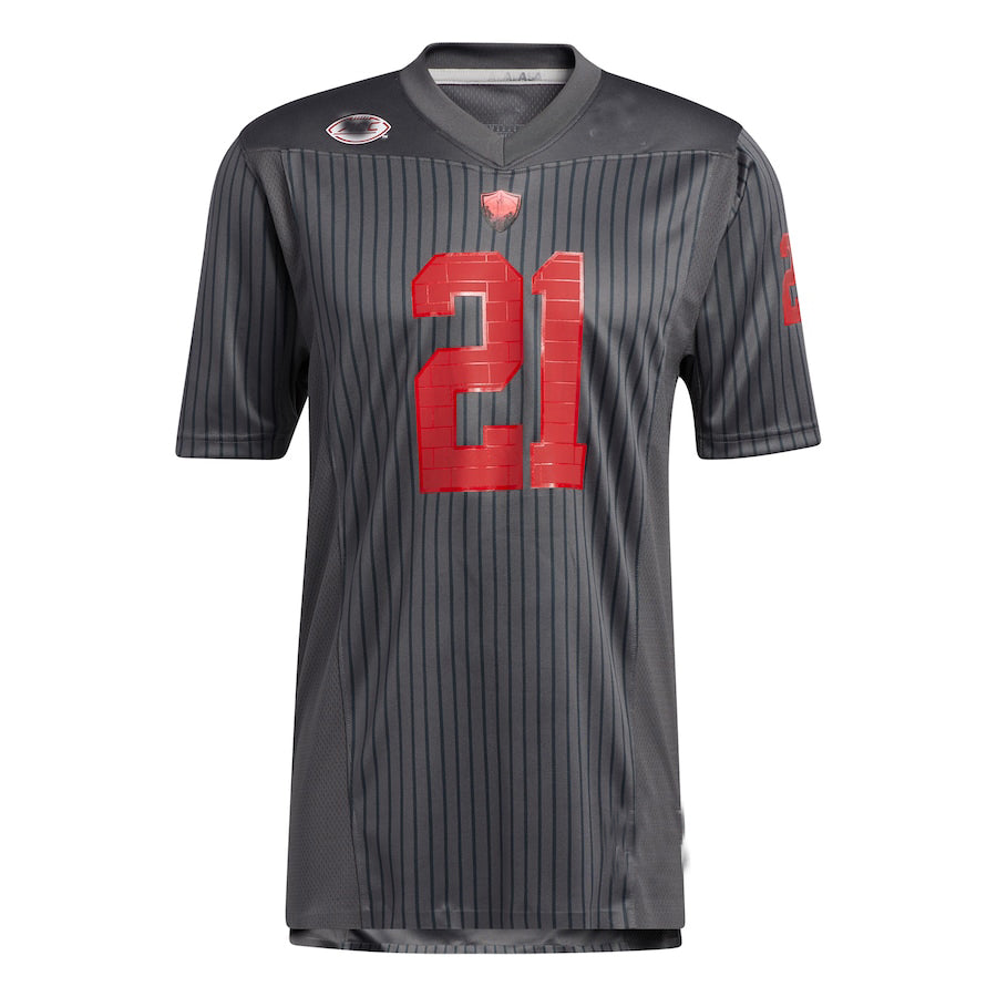 #21 NS.Wolfpack Strategy Premier Jersey  Gray Stitched American College Jerseys - Main View
