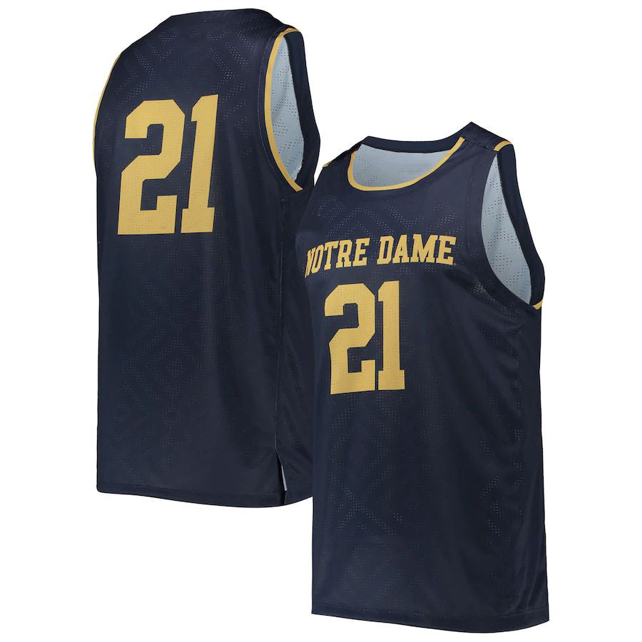 #21 N.Dame Fighting Irish Under Armour Alternate Replica Basketball Jersey Navy Stitched American College Jerseys - Main View