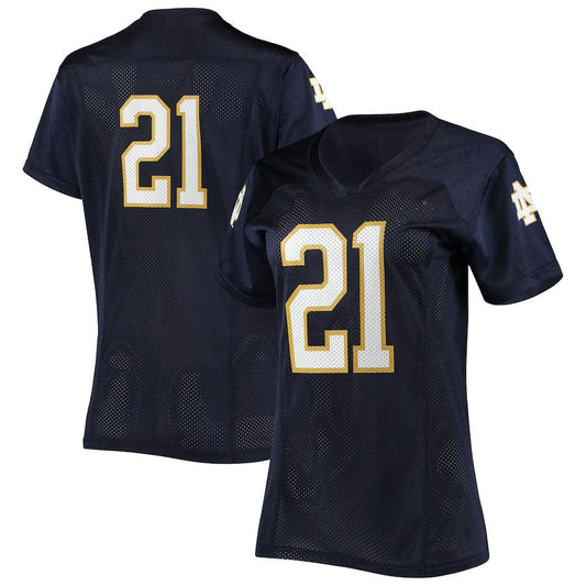 #21 N.Dame Fighting Irish Under Armour Replica Football Jersey Navy Stitched American College Jerseys - Main View