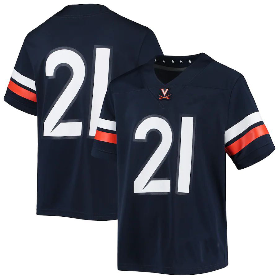 #21 V.Cavaliers Untouchable Football Jersey Navy Stitched American College Jerseys - Main View