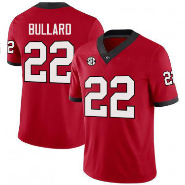 G.Bulldogs #22 Javon Bullard Red College Football Jersey Stitched American College Jerseys - Main View