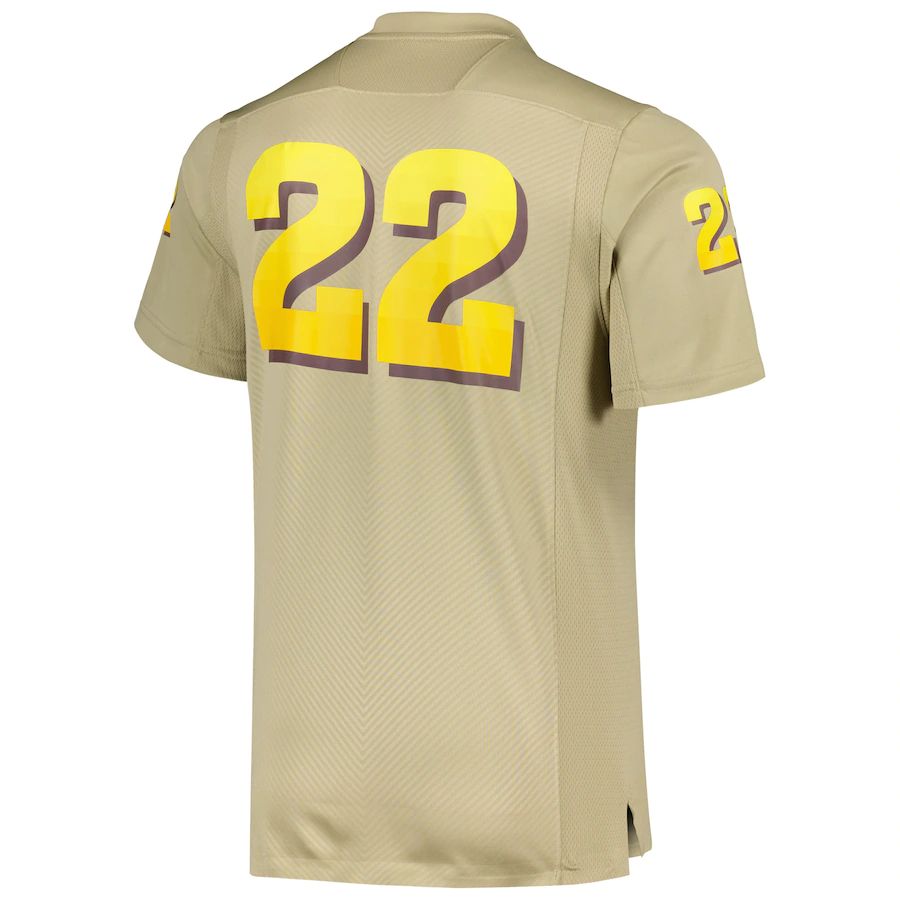 #22 A.tate Sun Devils Rising Devils Premier Strategy Jersey Tan Stitched American College Jerseys - Main View