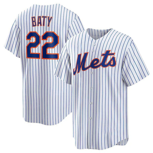 New York Mets #22 Brett Baty White Home Replica Player Jersey Baseball Jerseys - Main View