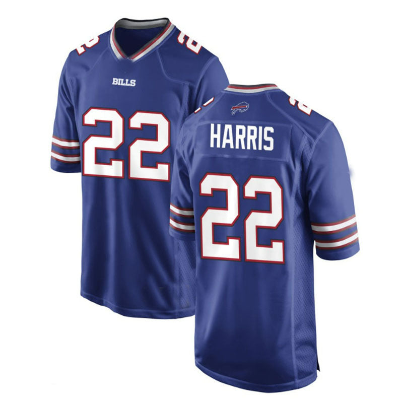 B.Bills #22 Damien Harris Royal Game Jersey American Stitched Football Jerseys - Main View