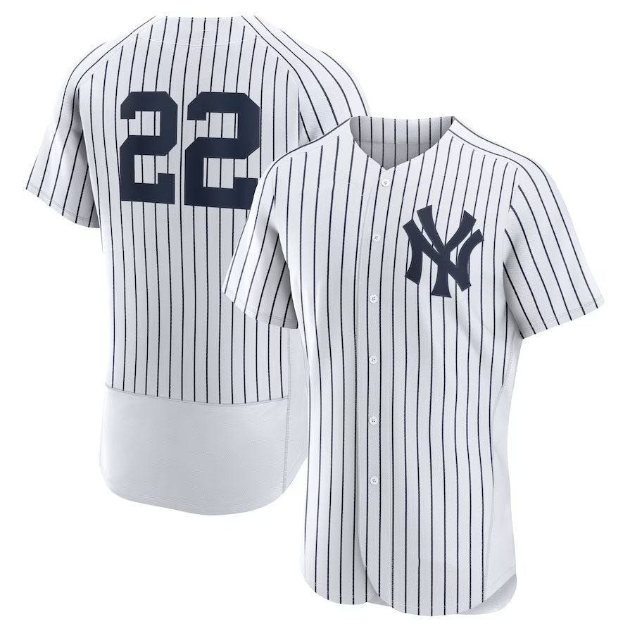New York Yankees #22 Juan Soto Home Authentic Player Jersey – White Stitches Baseball Jerseys - Main View
