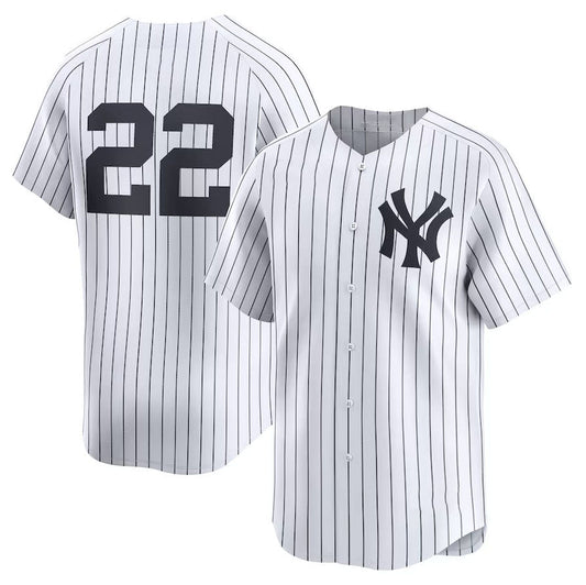 New York Yankees #22 Juan Soto Home Limited Player Jersey - White Stitches Baseball Jerseys - Main View