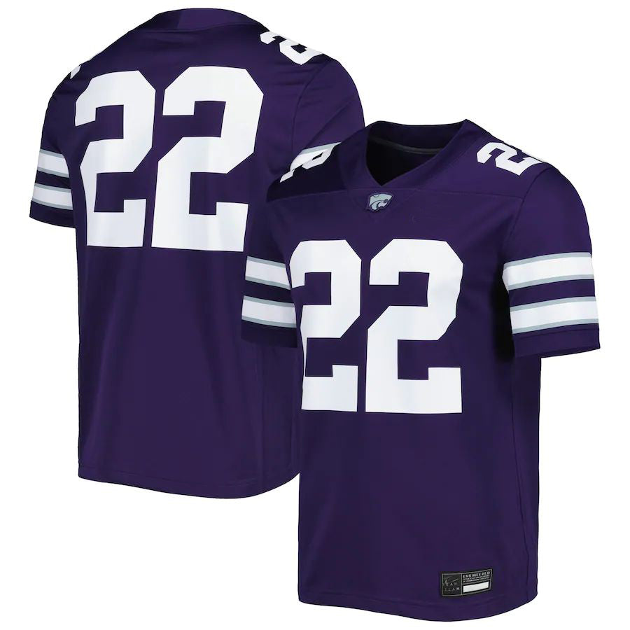 #22 K.State Wildcats Untouchable Football Jersey Purple Stitched American College Jerseys - Main View