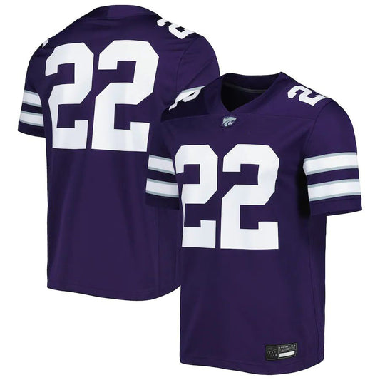 #22 K.State Wildcats Untouchable Football Jersey Purple Stitched American College Jerseys - Main View