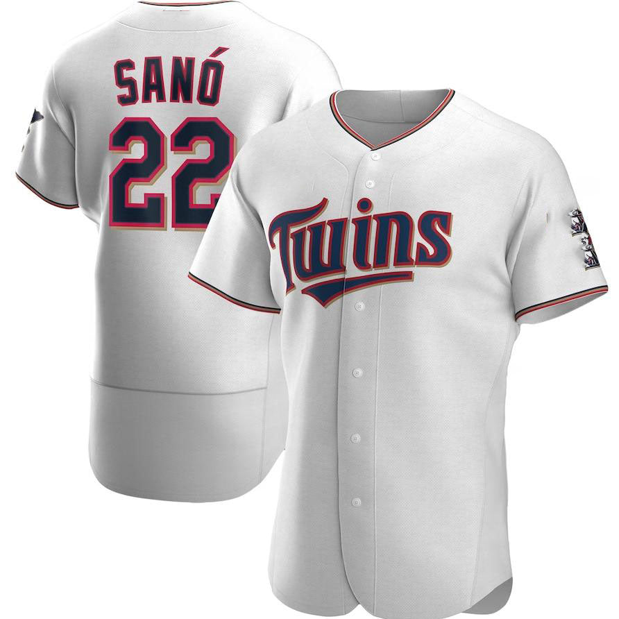Minnesota Twins #22 Miguel Sano White Home Limited Player Baseball Jersey - Main View