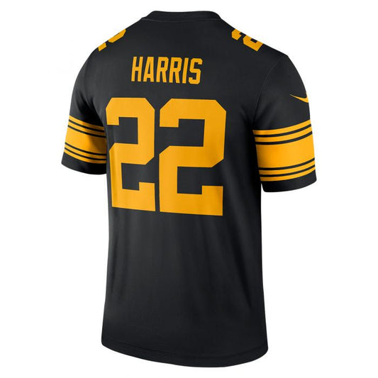 P.Steelers #22 Najee Harris Color Rush Legend Black Stitched American Football Jerseys - Main View
