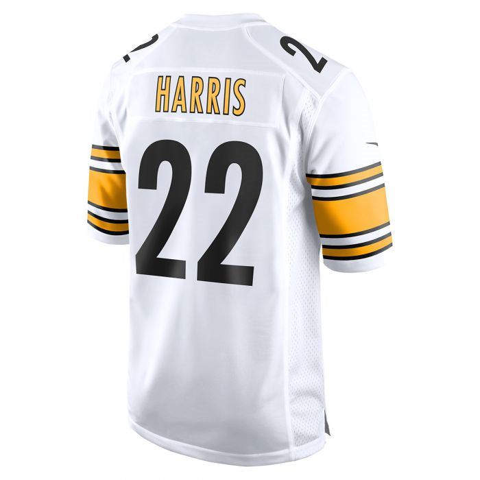 P.Steelers #22 Najee Harris Replica Away White Stitched American Football Jerseys - Main View