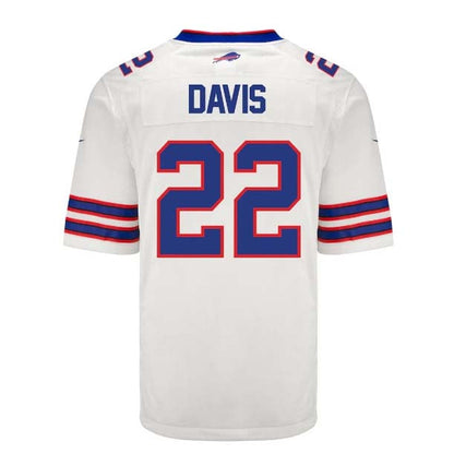 B.Bills #22 Ray Davis Game Jersey - White Football Jerseys - Main View