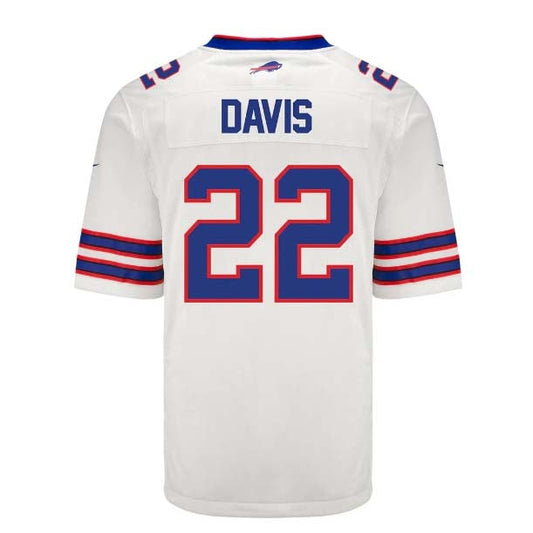 B.Bills #22 Ray Davis Game Jersey - White Football Jerseys - Main View