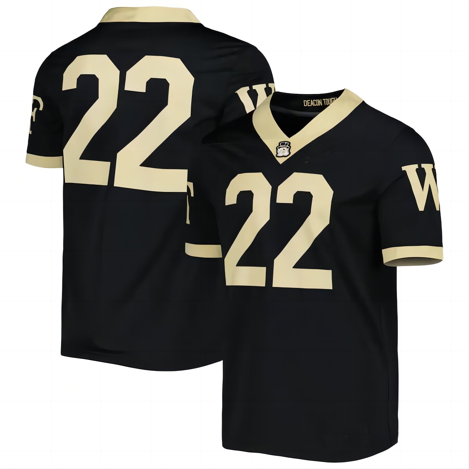 #22 W.Forest Demon Deacons Untouchable Football Jersey Black Stitched American College Jerseys - Main View