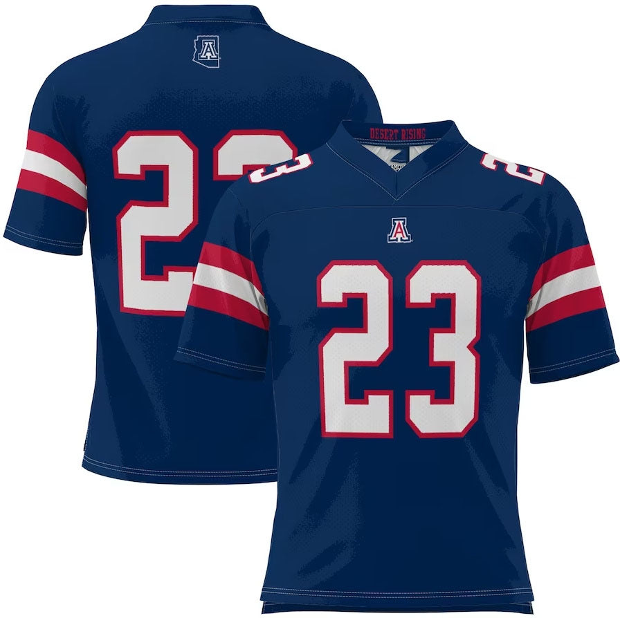 #23 A.Wildcats GameDay Greats Desert Rising Football Jersey - Navy Stitched American College Jerseys - Main View