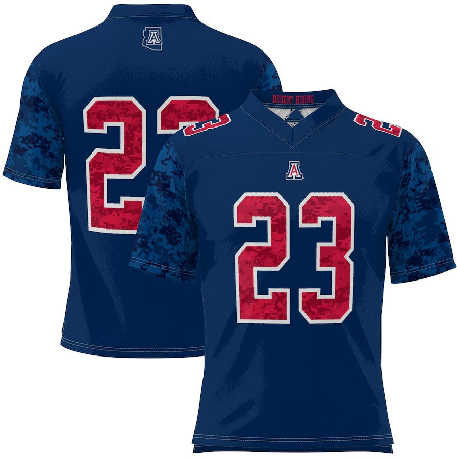#23 A.Wildcats GameDay Greats Military Appreciation Football Jersey - Navy Stitched American College Jerseys - Main View