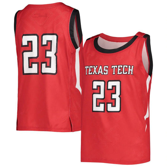 #23 T.Tech Red Raiders Under Armour Men Women Youth Replica Basketball Jersey Red Stitched American College Jerseys - Main View