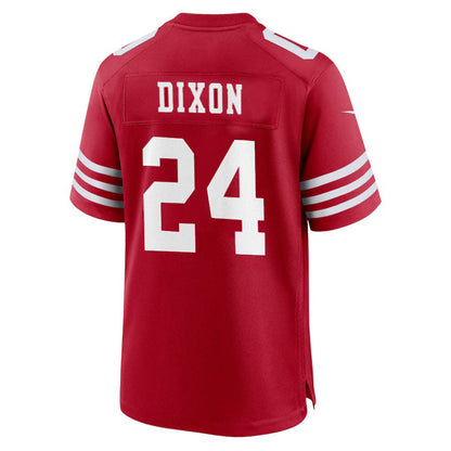 SF.49ers #24 Anthony Dixon Scarlet Team Game Stitched American Football Jerseys - Main View