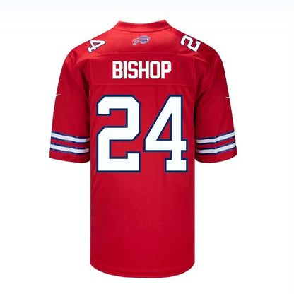 B.Bills #24 Cole Bishop Game Jersey - Red Football Jerseys - Main View