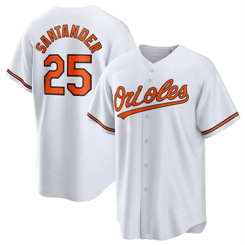 Baltimore Orioles #25 Anthony Santander White Authentic Player Jersey Baseball Jerseys - Main View