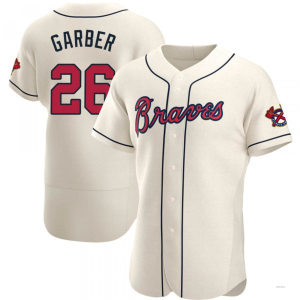 Atlanta Braves #26 Gene Garber Cream Alternate Jersey Stitches Baseball Jerseys - Main View