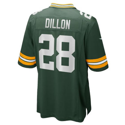 GB.Packers #28 A.J. Dillon Green Game Stitched American Football Jerseys - Main View