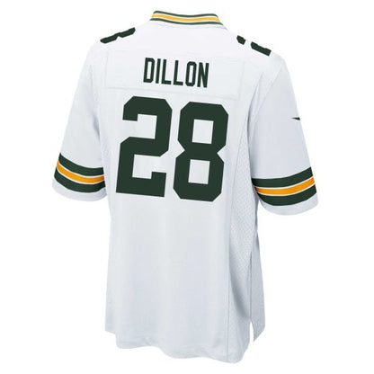 GB.Packers #28 A.J.Dillon White Game Stitched American Football Jerseys - Main View