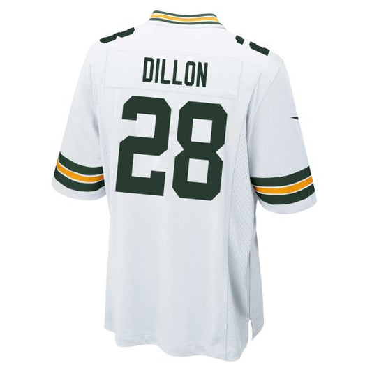 GB.Packers #28 A.J.Dillon White Game Stitched American Football Jerseys - Main View