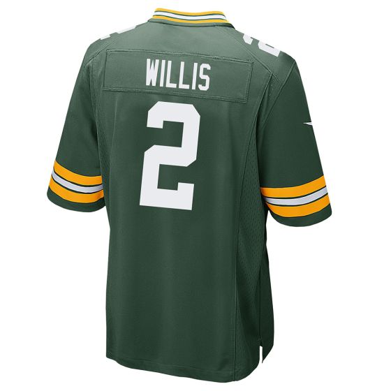 GB.Packers #2 Malik Willis Green Game Jersey Stitched American Football Jerseys - Main View
