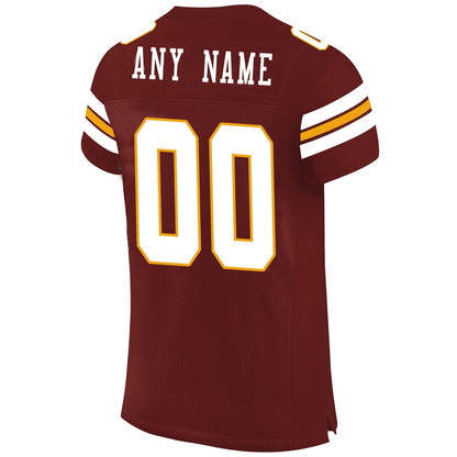 Custom W.Football Team Football Jersey Design Burgundy Stitched Name And Number Size S to 6XL Christmas Birthday Gift view 3