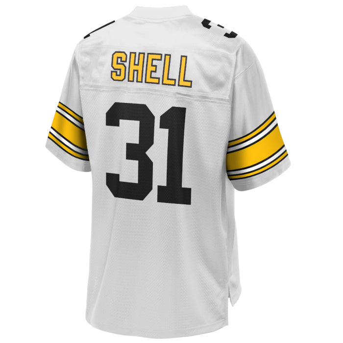 P.Steelers #31 Donnie Shell Pro Line Replica Away White Stitched American Football Jerseys - Main View