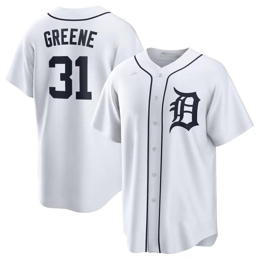 Detroit Tigers #31 Riley Greene White Home Replica Player Name Jersey Baseball Jerseys - Main View