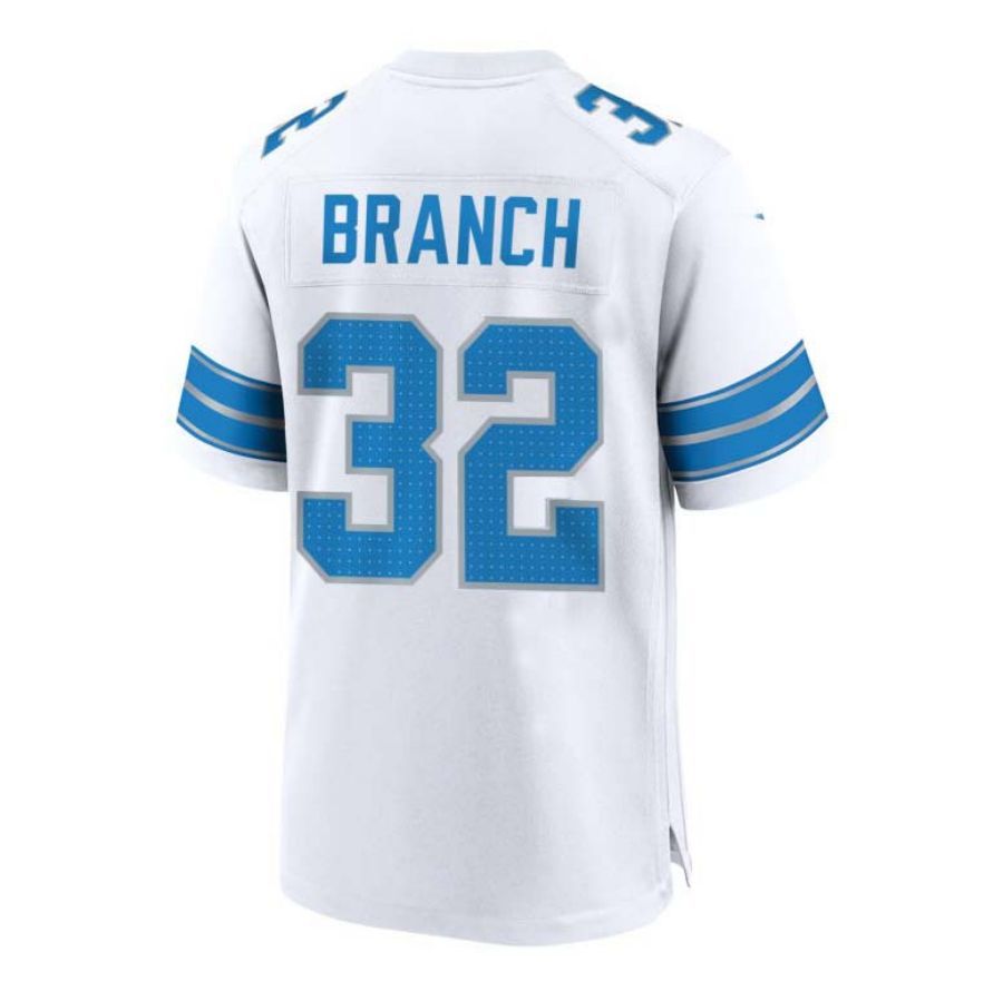 D.Lions #32 Brian Branch White 2nd Alternate Game Jersey American Football Jerseys - Main View