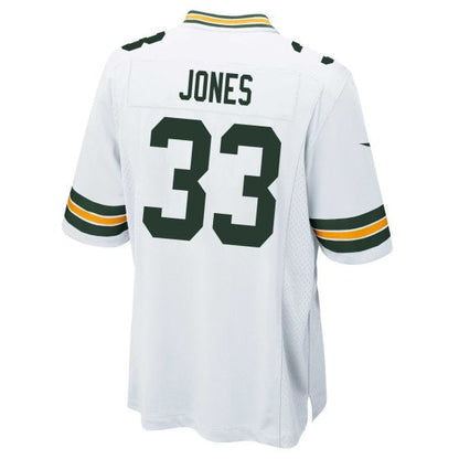 GB.Packers #33 Aaron Jones White Game Stitched American Football Jerseys - Main View