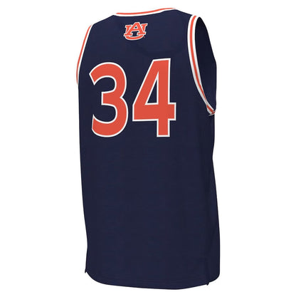 #34 A.Tigers Under Armour Replica Basketball Jersey - Navy Stitched American College Jerseys - Main View