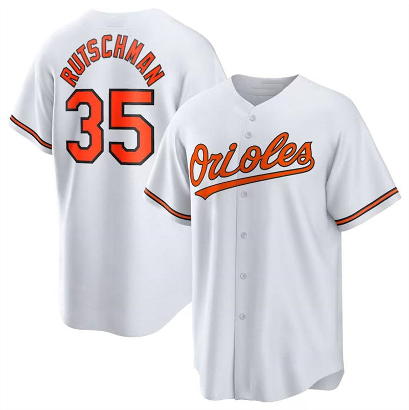 Baltimore Orioles #35 Adley Rutschman White Authentic Player Jersey Baseball Jerseys - Main View