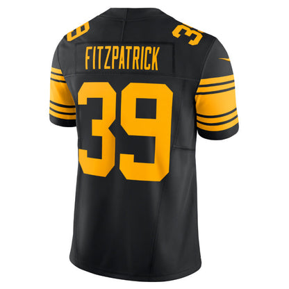 P.Steelers #39 Minkah Fitzpatrick Vapor F.U.S.E. Limited Color Rush Black Stitched American Football Jerseys - Main View