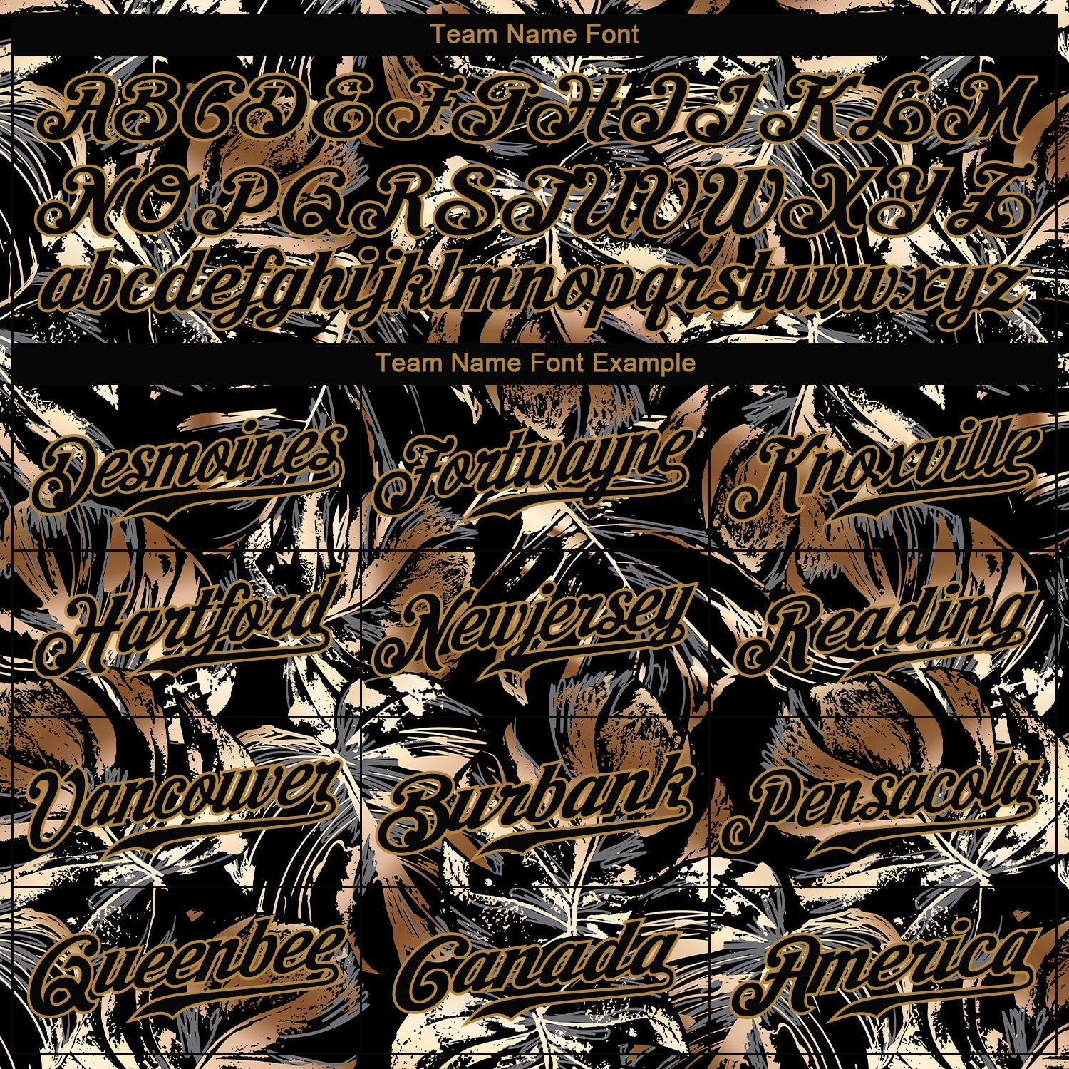 Custom 3D Pattern Design Golden Tropical Leaves In The Style Of Jungle And Hawaii Authentic Baseball Jersey view 4