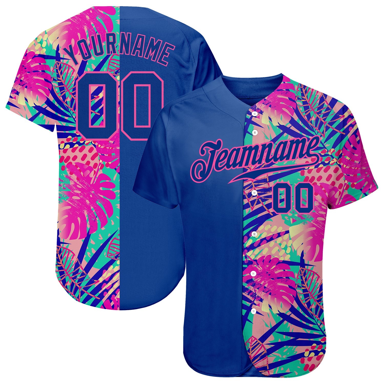 Custom 3D Pattern Design Summer Authentic Baseball Jersey - Main View