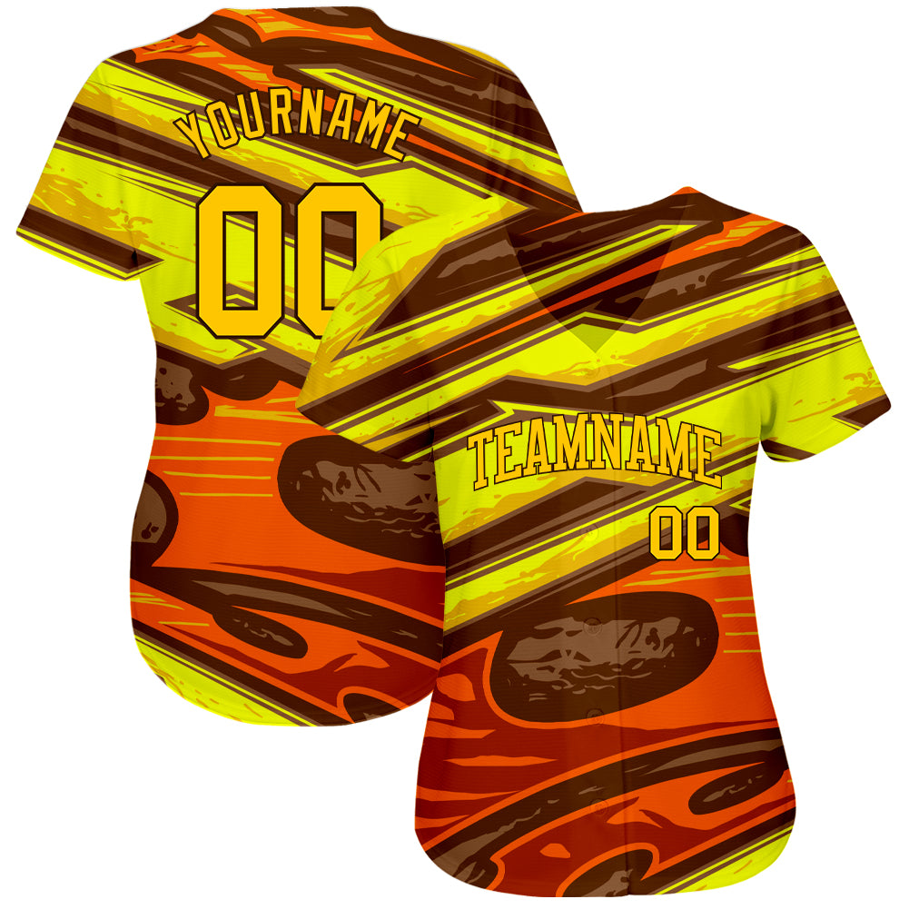 Custom 3D Pattern Design Abstract Pattern For Sport Team Authentic Baseball Jersey view 2