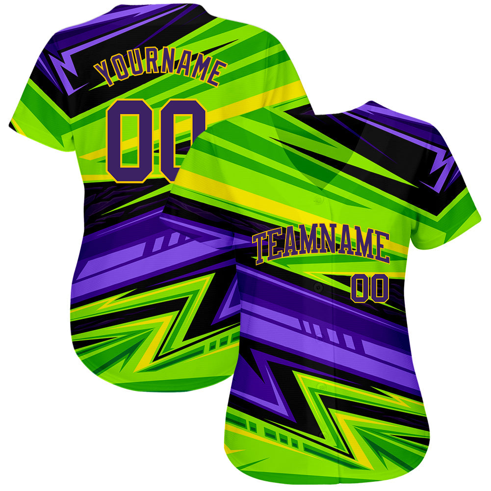 Custom 3D Pattern Design Abstract Pattern For Sport Team Authentic Baseball Jersey view 2