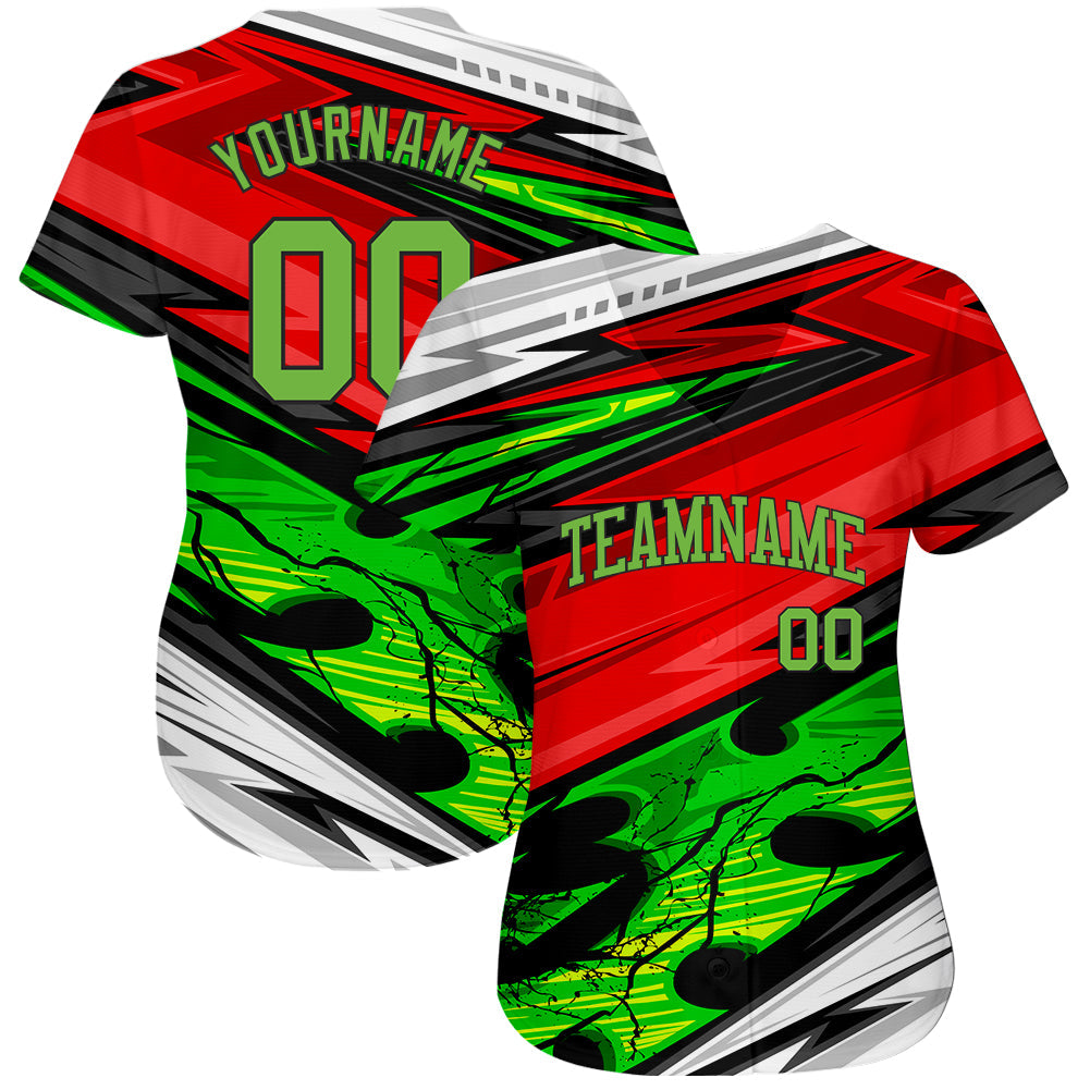 Custom 3D Pattern Design Abstract Pattern For Sport Team Authentic Baseball Jersey view 2