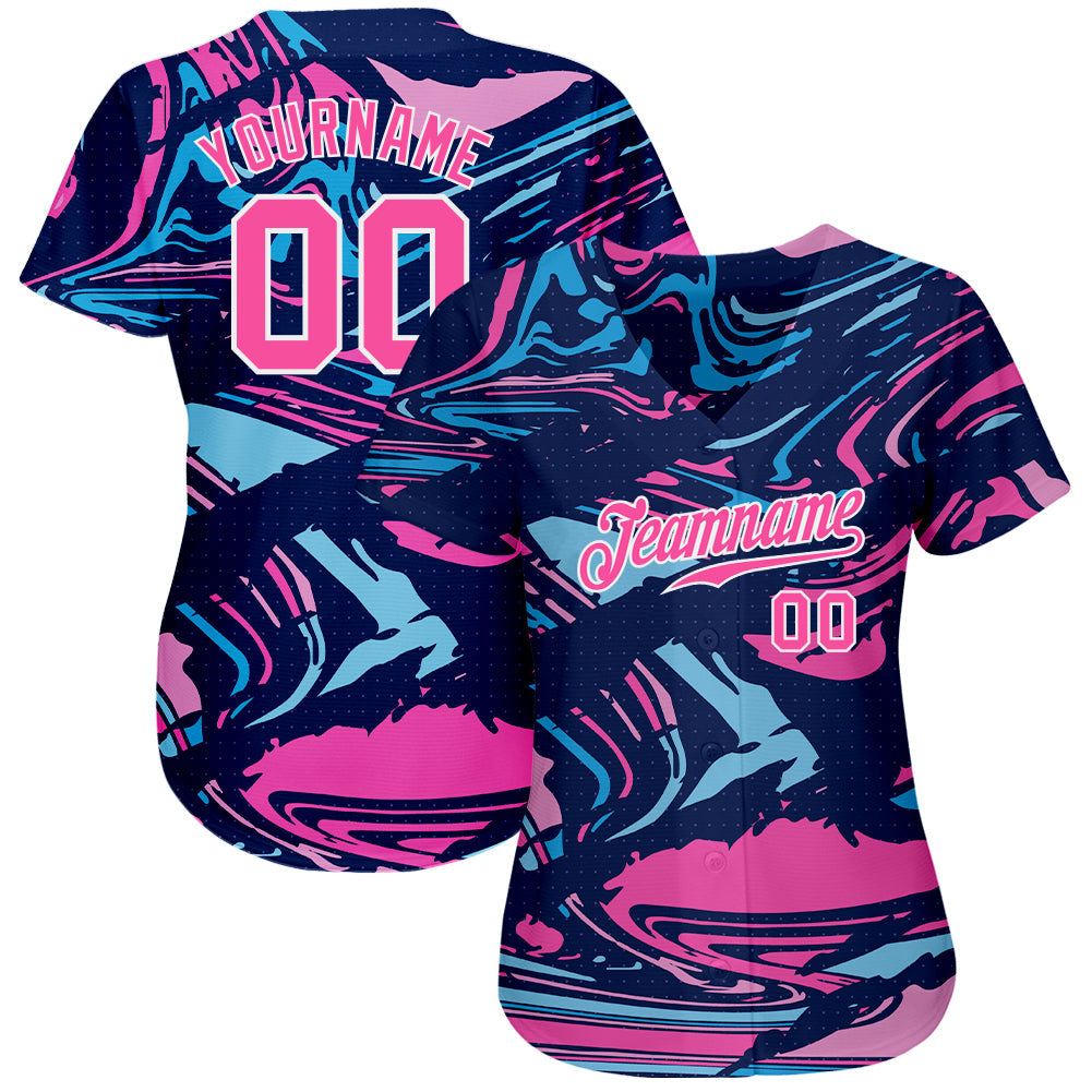 Custom 3D Pattern Design Sport Authentic Baseball Jersey view 2